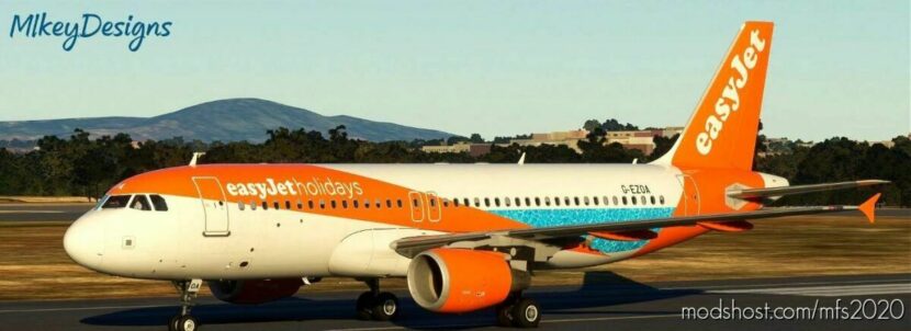 MSFS 2020 A320 Livery Mod: Fenix A320 | Easyjet Holiday G-Ezoa (Featured)