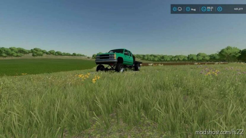 FS22 Chevy Car Mod: Squatted Flatbed Chevy (Featured)