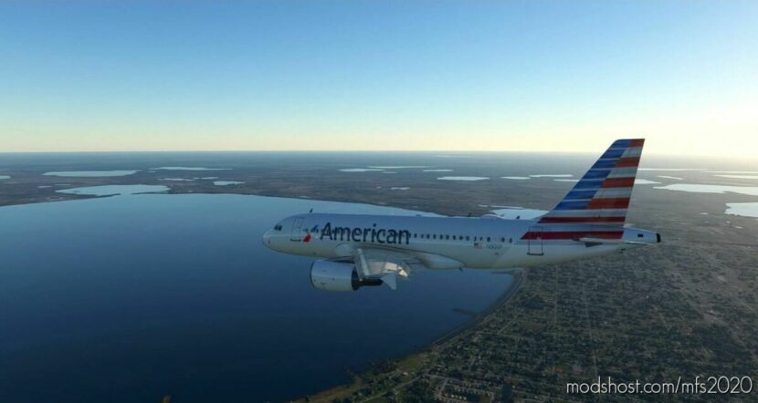 MSFS 2020 A319 Livery Mod: American Airlines A319Ceo Lvrf N9011P (Featured)