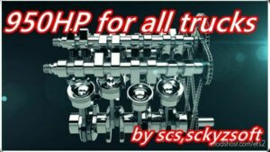 ETS2 Engines Sound Mod: 950hp for all trucks v1.0 (Featured)