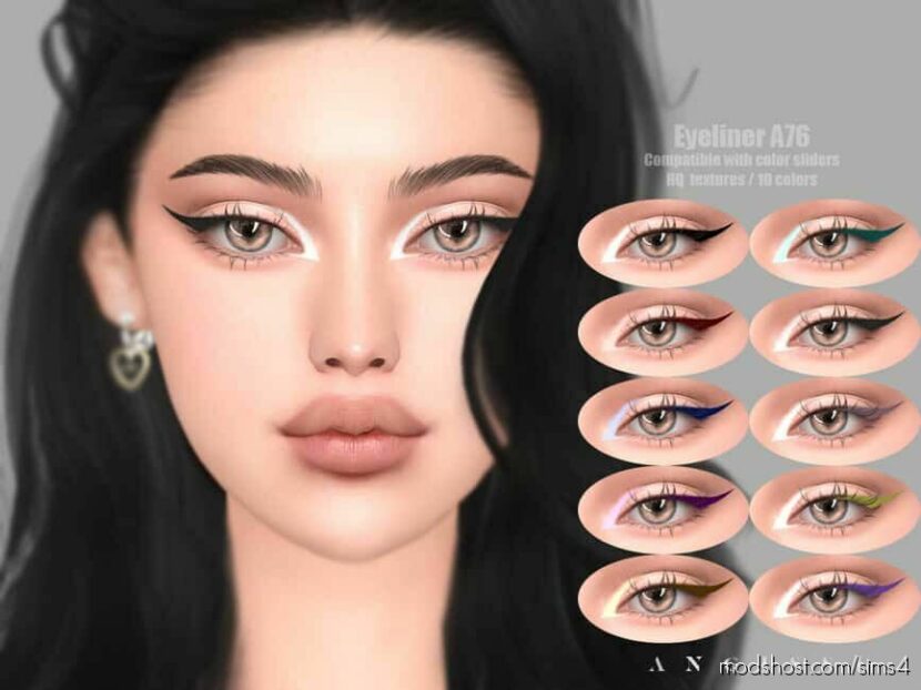 Sims 4 Female Makeup Mod: Eyeliner A76 (Featured)