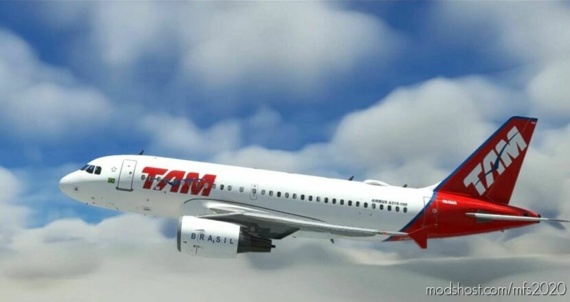 MSFS 2020 8K Livery Mod: TAM A319Ceo 8K Pr-Man (Featured)