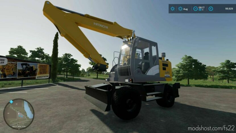 FS22 Hitachi Forklift Mod: 145W V2.0 (Featured)