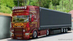 ETS2 RJL Part Mod: Painted Sunshield + Antenna CB For RJL Scania Beta (Image #2)