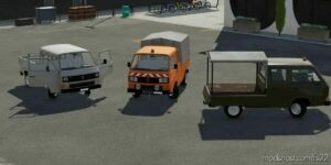 FS22 Volkswagen Vehicle Mod: VW T3 Double Cabin (Featured)