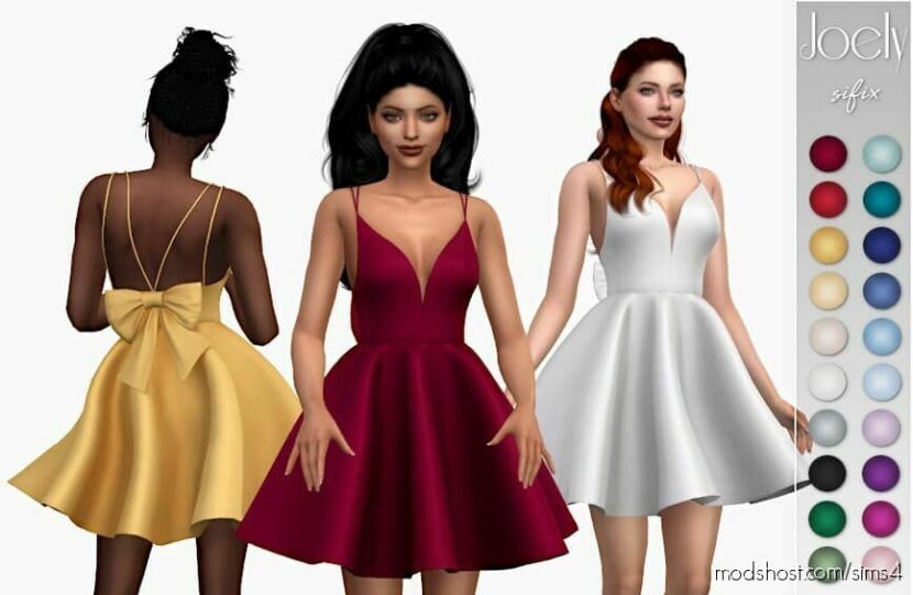 Sims 4 Female Clothes Mod: Joely Dress (Featured)