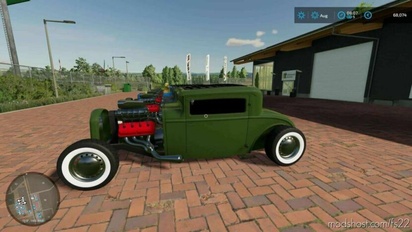 FS22 Ford Car Mod: Coupe Hotrod W.I.P. (Featured)