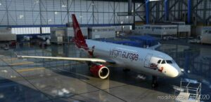 MSFS 2020 Virgin Livery Mod: Fenix A320 Virgin Europe Fearless Lady (G-Vfea) Fictional (Featured)