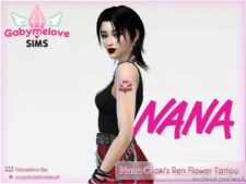 Sims 4 Mod: Nana Osaki's Ren (Lotus) Flower Tattoo (Featured)