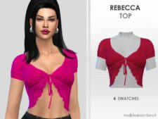 Sims 4 Female Clothes Mod: Rebecca TOP (Featured)