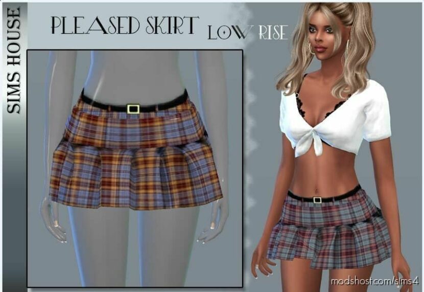 Sims 4 Female Clothes Mod: Pleased Skirt LOW Rise (Featured)