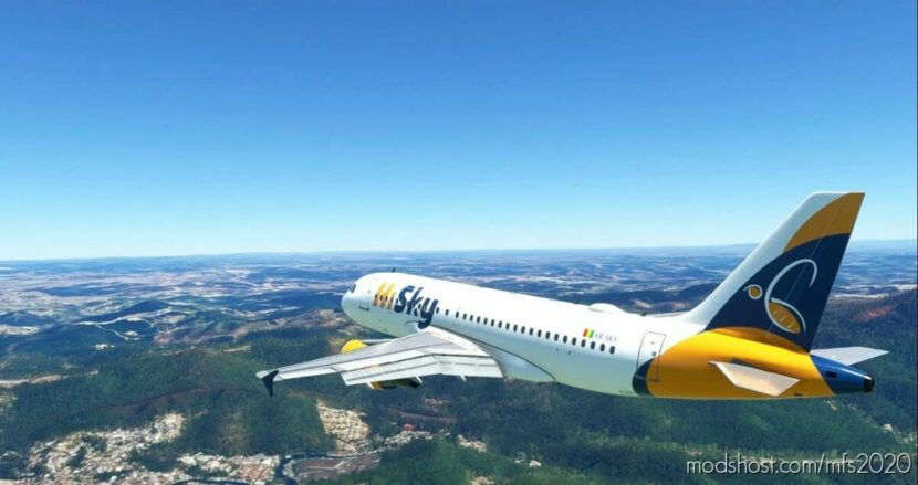 MSFS 2020 8K Livery Mod: Hisky A319Ceo 8K (Featured)