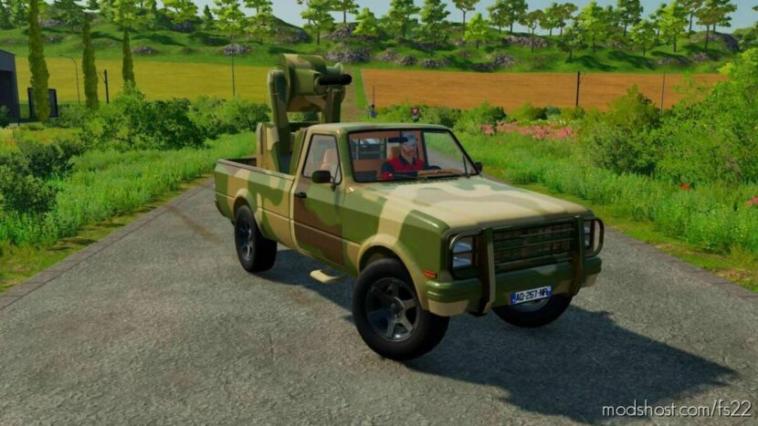 FS22 Pickup Car Mod: 1986 Pickup Military (Featured)