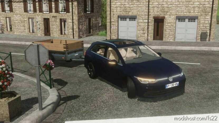 FS22 Volkswagen Car Mod: Golf 8 Variant V1.2 (Featured)