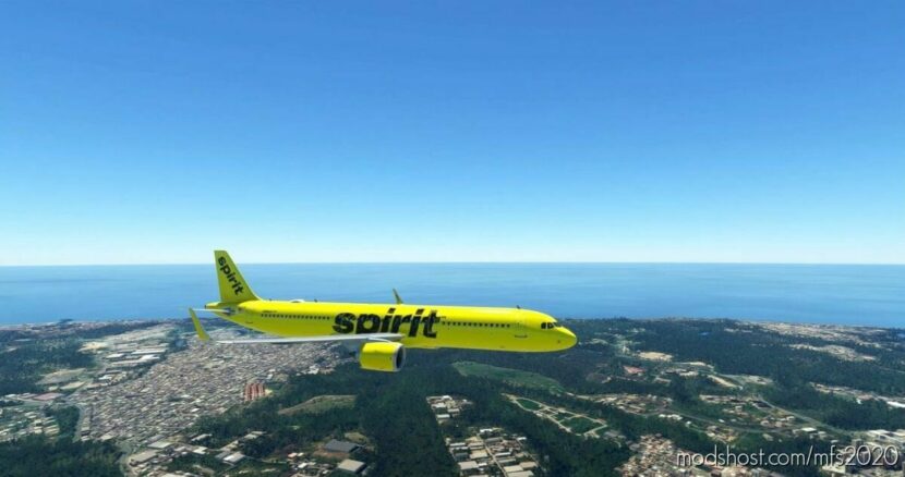 MSFS 2020 8K Livery Mod: Spirit A321Neo 8K (Featured)