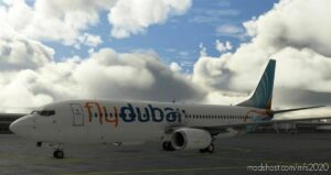 MSFS 2020 737-800 Mod: FLY Dubai 737-800 Scimitar Livery (Image #2)