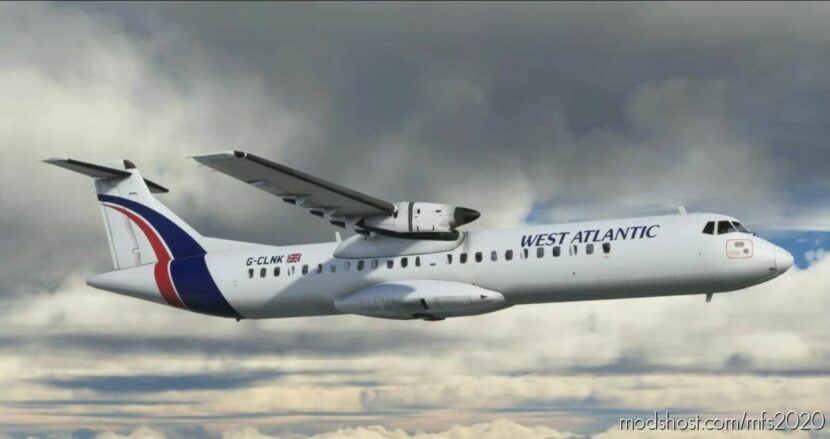 MSFS 2020 ATR 72-600 Livery Mod: West Atlantic UK ATR 72-600 G-Clnk (Community Version) (Featured)