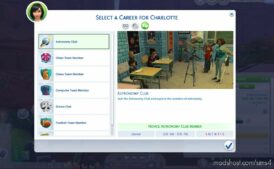 Sims 4 Career Mod: Astronomy Club After-School Activity (Image #4)