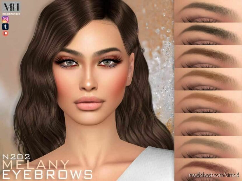 Sims 4 Hair Mod: Melany Eyebrows N202 (Featured)