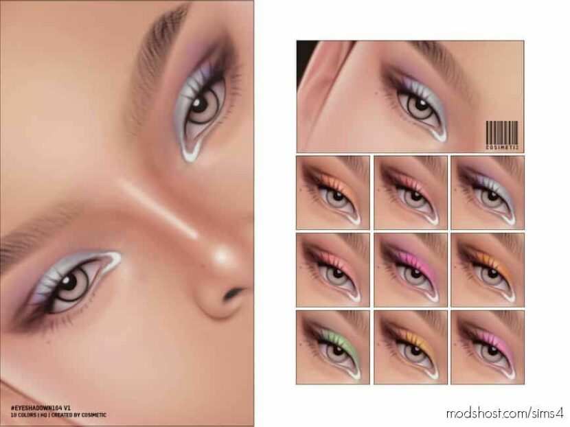 Sims 4 Eyeshadow Makeup Mod: | N164 V1 | Matte Version (Featured)