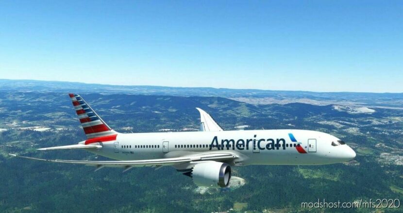 MSFS 2020 8K Livery Mod: Kuro B787-8 American 8K (Featured)