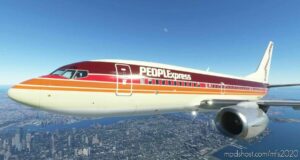 MSFS 2020 Fictional Livery Mod: Pmdg 737-700 /W Cabin People Express (N411PE) (Image #2)