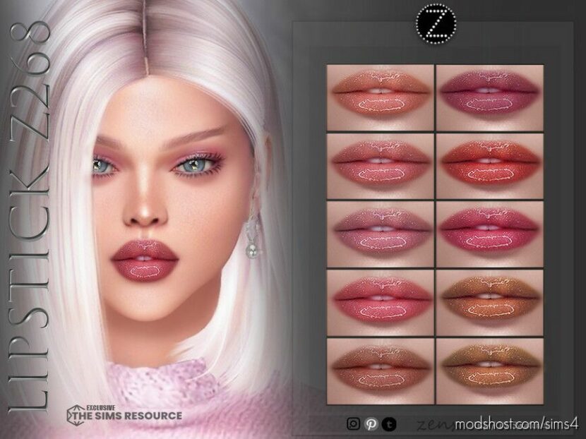 Sims 4 Lipstick Makeup Mod: Z268 (Featured)