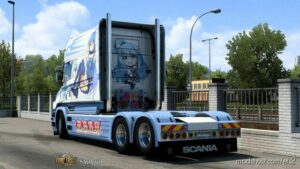 ETS2 RJL Mod: Scania T CAB Longline Aqua (Konosuba) Skin (Image #3)