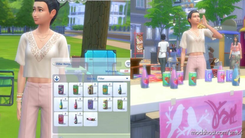 Sims 4 Mod: Inventory Upgraded: Grab A Bottle (Featured)