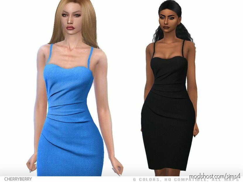 Sims 4 Female Clothes Mod: UNA Dress (Featured)