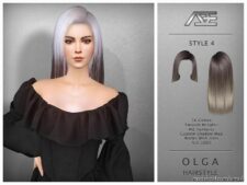 Sims 4 Female Mod: Olga – Style 4 (Hairstyle) (Featured)