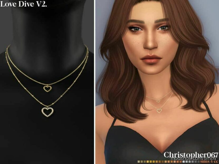 Sims 4 Accessory Mod: Love Dive Necklace V2 (Featured)