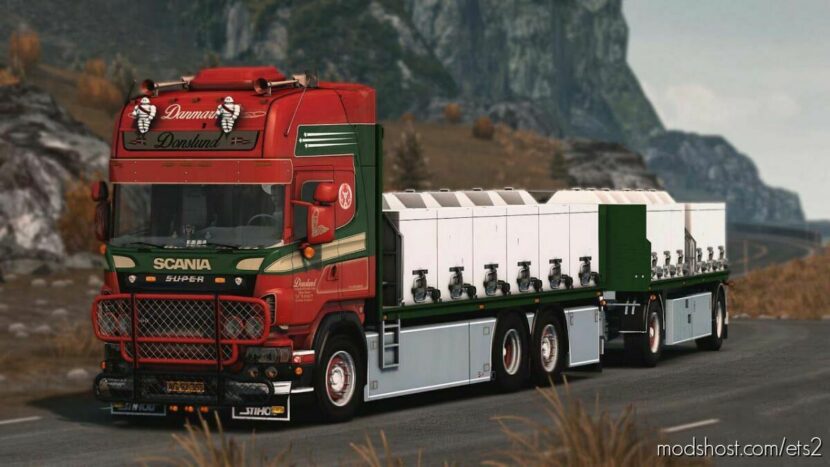 ETS2 Truck Mod: Scania Donslund with Trailer 1.46 (Featured)