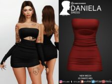 Sims 4 Female Clothes Mod: Daniela Dress (Featured)