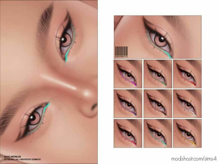 Sims 4 Female Makeup Mod: Eyeliner | N160 (Featured)