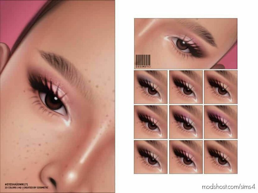 Sims 4 Eyeshadow Makeup Mod: Glitter Eyeshadow | N171 (Featured)