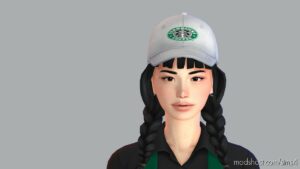 Sims 4 Elder Clothes Mod: Starbucks Coffee Uniforms + Cap (Image #3)