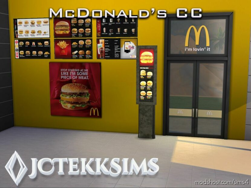 Sims 4 Object Mod: McDonald's Custom Content Set (Featured)