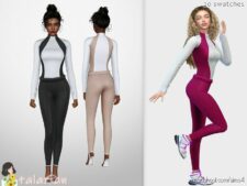 Sims 4 Elder Clothes Mod: Ryleigh Leggings And A Shirt With Long Sleeves (Featured)