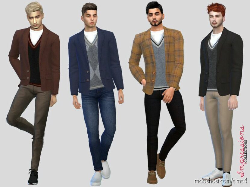 Sims 4 Male Clothes Mod: Lyle Suit Jacket (Featured)