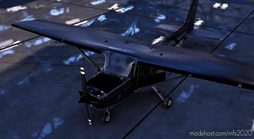 MSFS 2020 Cessna Livery Mod: Jplogistics Cessna 152 Bare Metal 24 Skin (Featured)