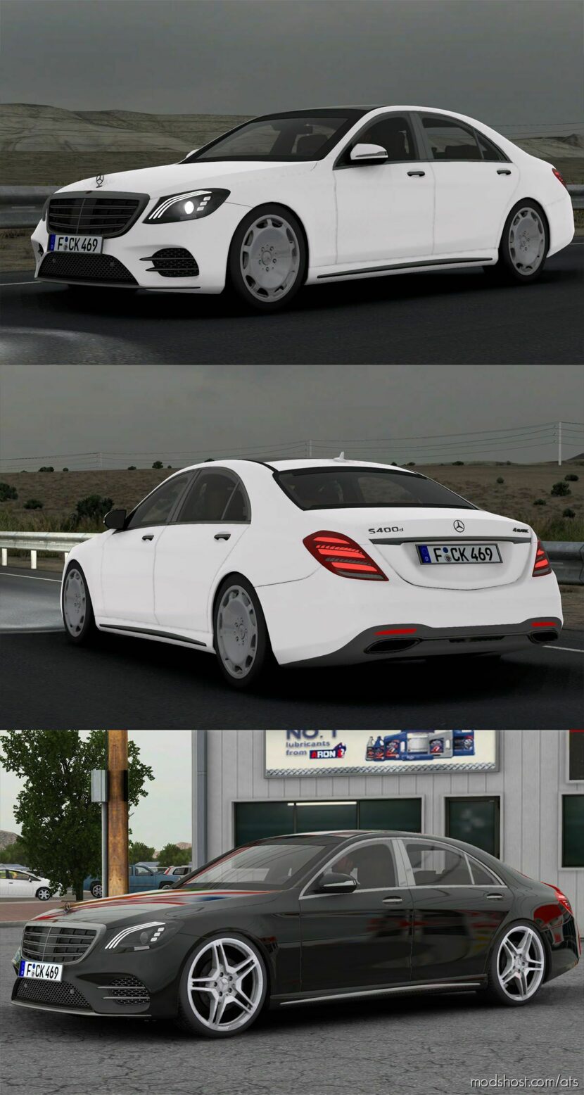 ATS Mercedes-Benz Car Mod: W222 S-Class S-400D V4.4 1.46 (Featured)