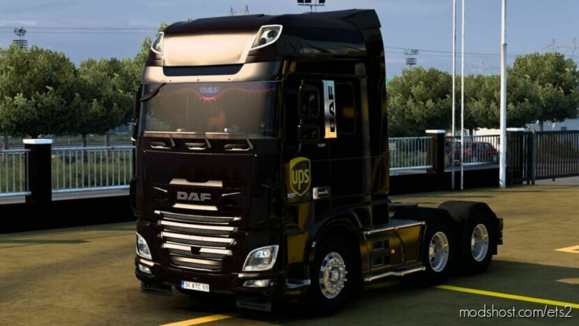 ETS2 DAF Mod: Skin DAF XF Euro 6 UPS 1.40-1.46 (Featured)