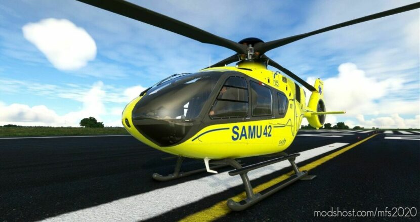 MSFS 2020 8K Hicopt Mod: Airbus H135 – Samu 42 (Spare) V5.0 (Featured)