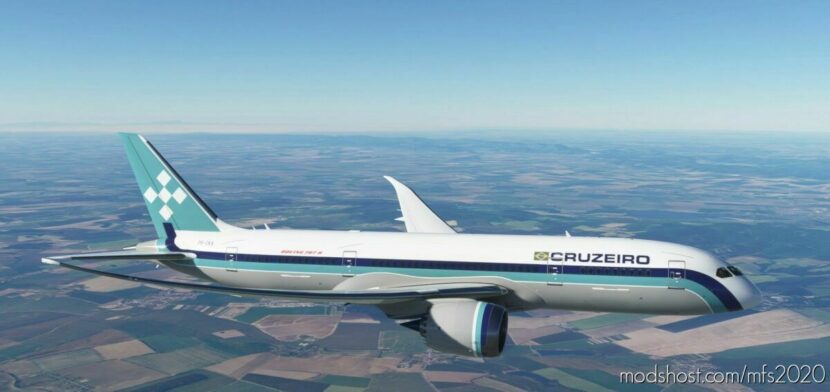 MSFS 2020 Fictional Livery Mod: Kuro Boeing 787-8 Cruzeiro DO SUL Pr-Cka (Featured)