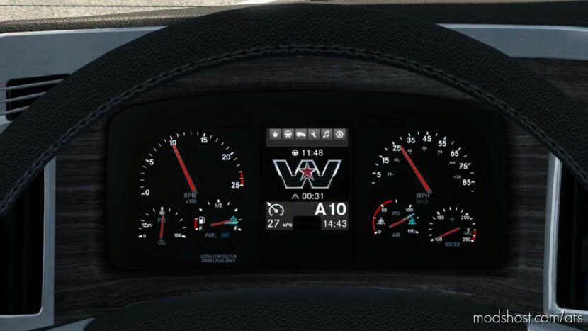 ATS Western Star Interior Mod: 49X Improved Dashboard v1.3 (Featured)