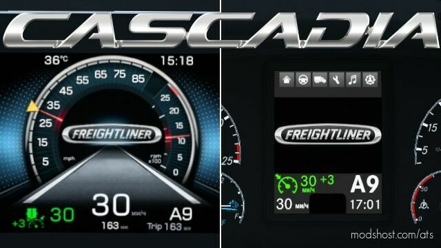 ATS Freightliner Interior Mod: Cascadia 2019 Improved Dashboard v3.2 (Featured)