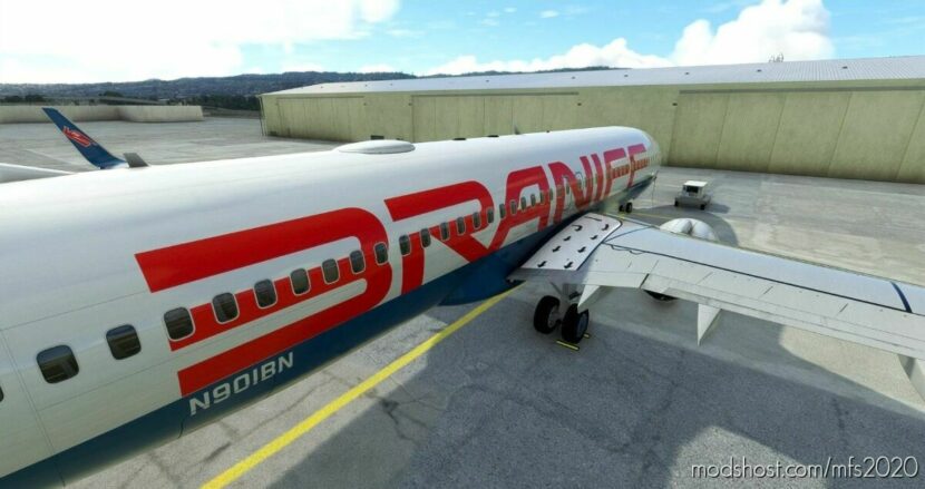 MSFS 2020 737-800 Livery Mod: B737-800 Braniff (Featured)