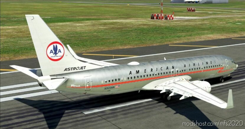 MSFS 2020 737-800 Livery Mod: American Airlines Pmdg 737-800 ‘Astrojet’ (N905NN) (Featured)