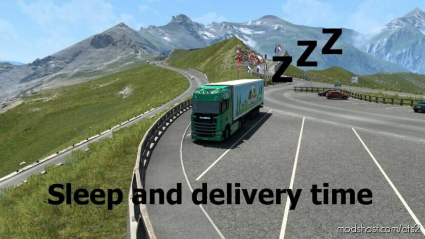 ETS2 Mod: Sleep And Delivery Time 1.46 (Featured)